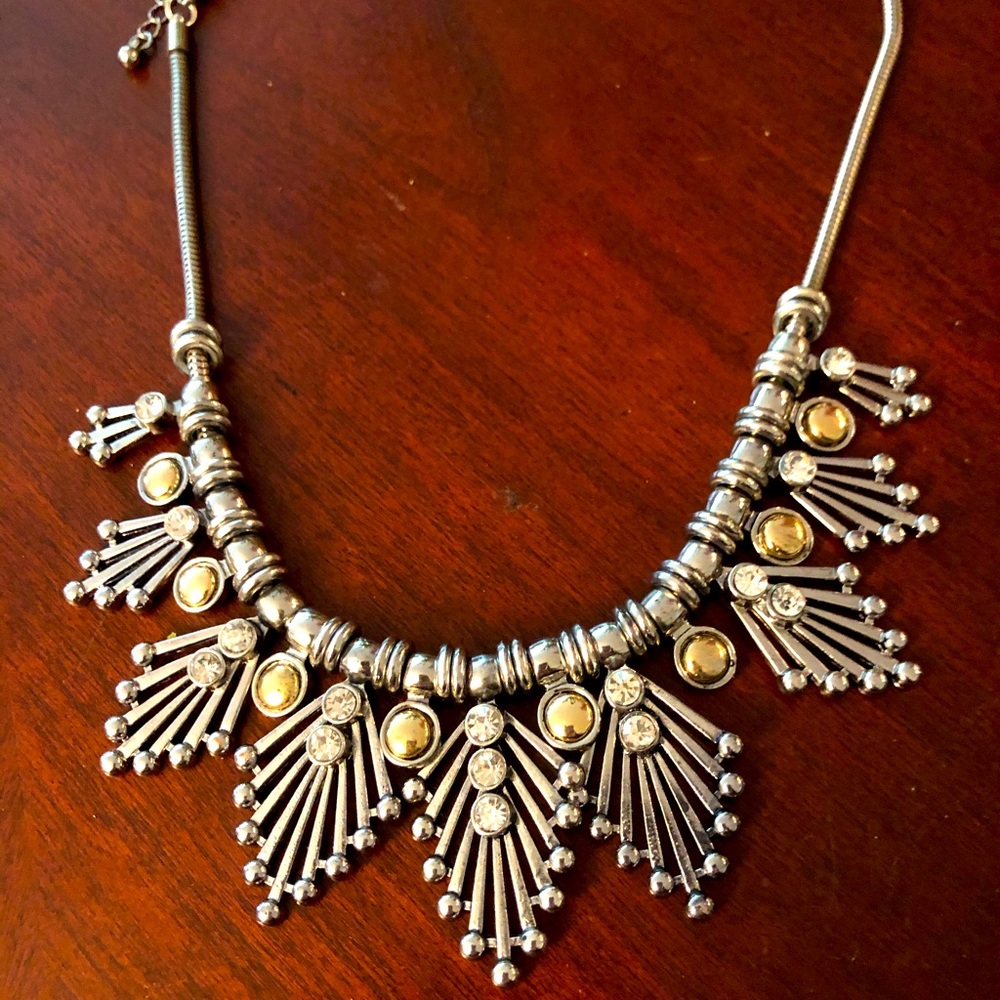 Silver/ gold two toned collar necklace